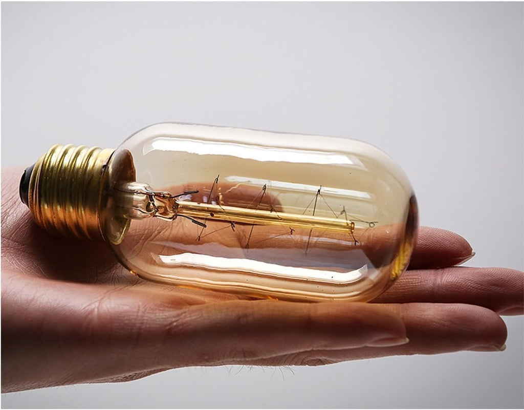 T45 Vintage Antique Edison Light Bulbs 40 Watt T14 Incandescent Light Bulbs 120 Volts E26 Base Dimmable Decorative