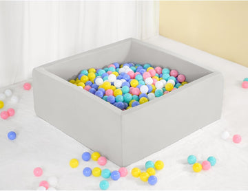 Square Foam Ball Pit for Toddler,35"x35"x12" Soft Ball Pit Pool with Removable Cover, Indoor Memory Sponge Ball