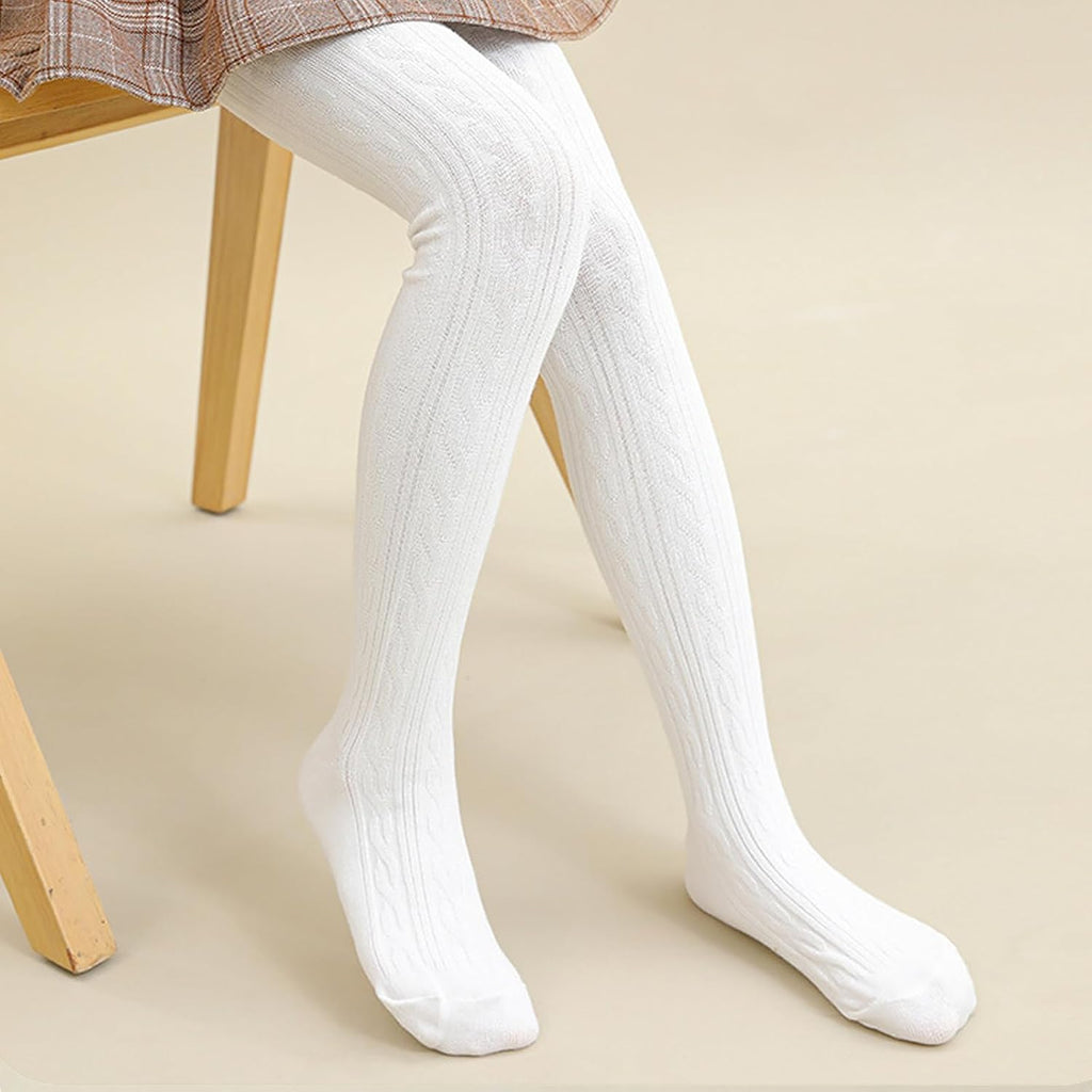 Toddler Girls Tights Cotton Cable Knit Pantyhose Baby Leggings Stockings