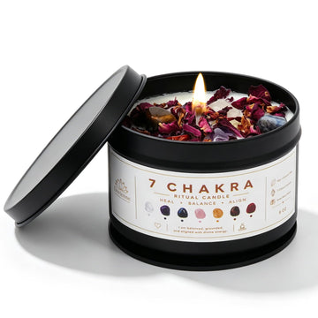 Chakra Candle self care crystal healing Candle for Meditation gift