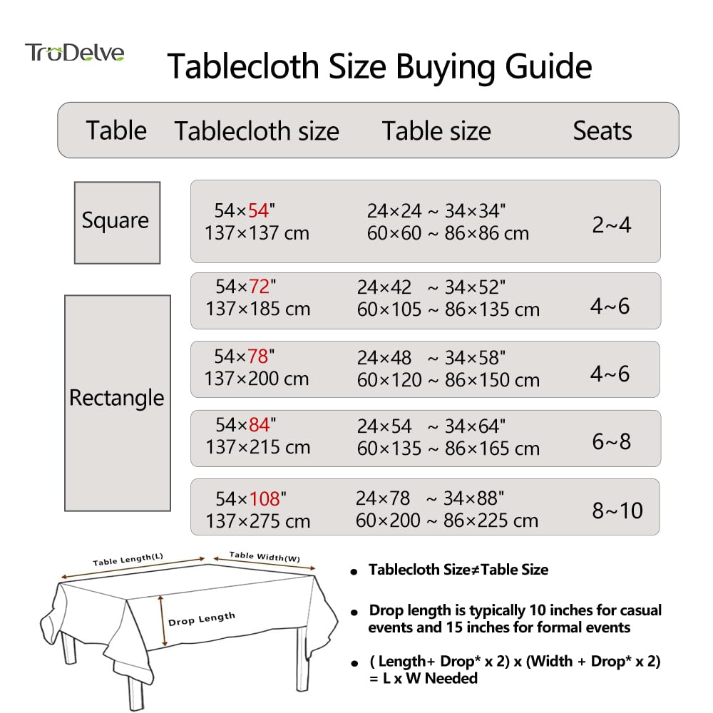 Heavy Duty Vinyl Table Cloth Plastic Table Cloth Dining Table Wipeable PVC Waterproof Tablecloth for Rectangle