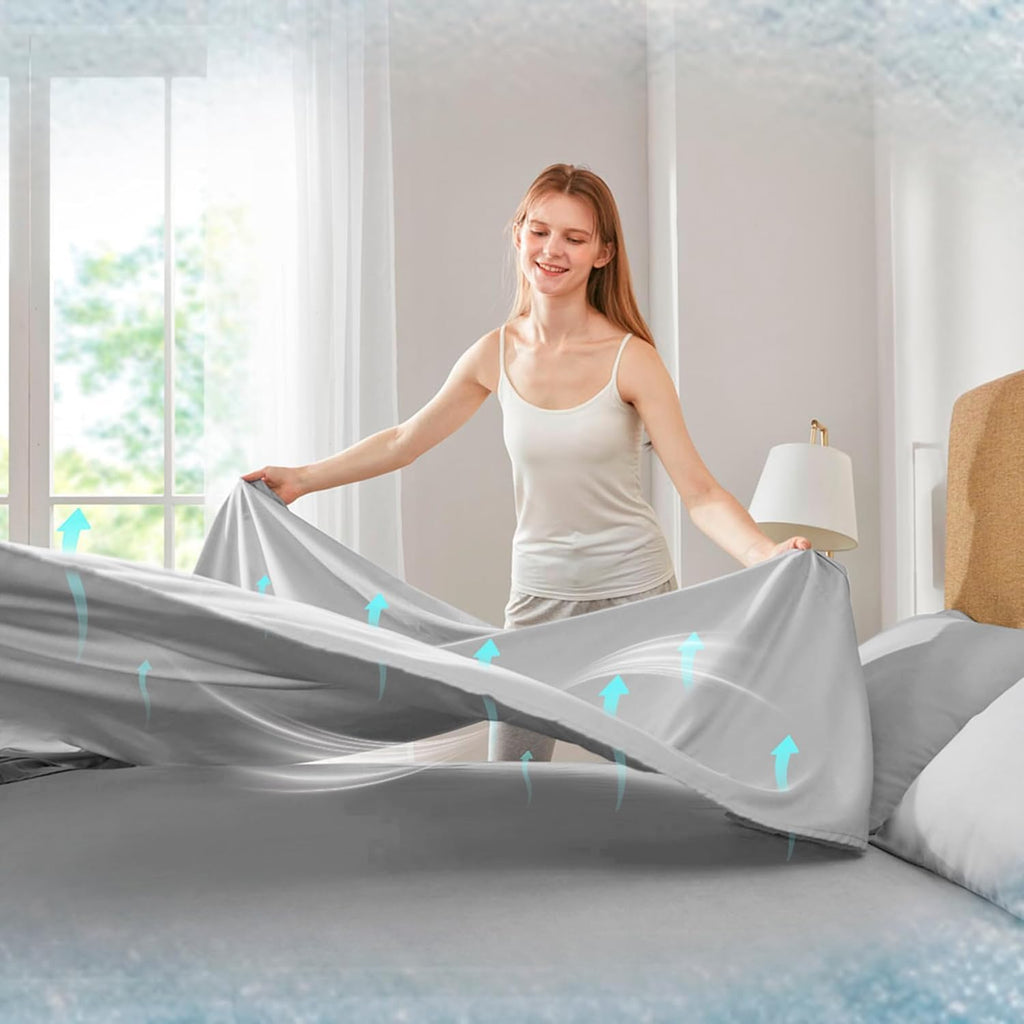 Coolmax Moisture Wicking Cooling Sheet Set, King 4 Piece