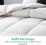 Fluffy Luxury Heavyweight Down Feather Fibers Comforter for Winter Colder Climates/Sleeper- 100% Org