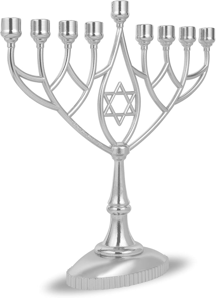 Last Minute Complete Hanukkah Kit - 9" , 44 Colored Hanukkah Candles, Chanukah Handbook Guide, 4 Colored Dreidels