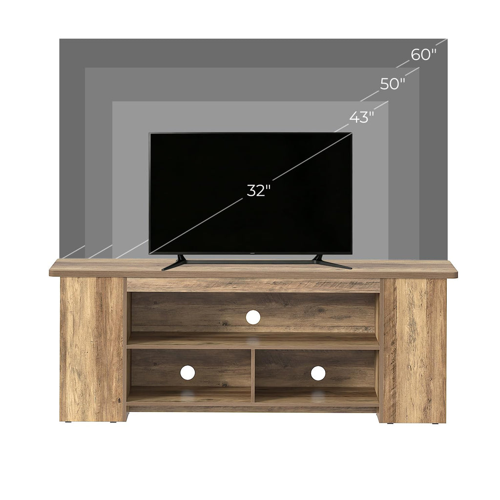 Rustic Oak Wooden TV Stand for Televisions up to 60 Inch
