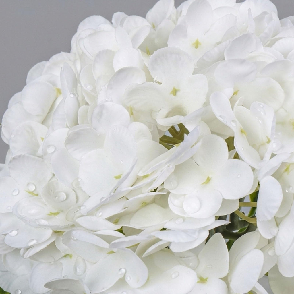 4pcs White Hydrangea Artificial, 21in Real Touch Hydrangeas, Lifelike Fake Hydrangea Flower Decor Party Floral