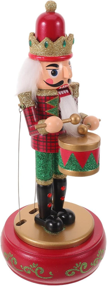 Xmas Wooden Nutcracker Music Box Figurine, Classic Christmas Decor