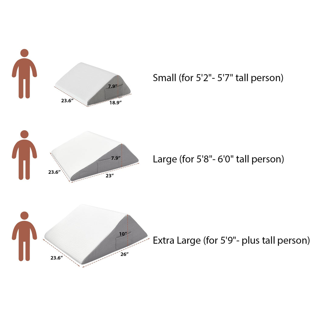 Knee Wedge Pillow, Memory Foam Leg Pillow Bed Wedge for Sleeping, Post Surgery Triangle Pillow Wedge for Knee