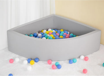 Ball Pit Grey,Sector Foam Ball Pits for Toddlers,Ball Pit Pool Playpen Foldable & Portable Soft Ball Pool 35.4"x 11.8"