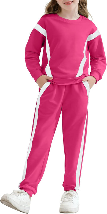 Girl Clothes 2 Piece Outfits Sweatsuit Fashion Sweatshirt Pants Set