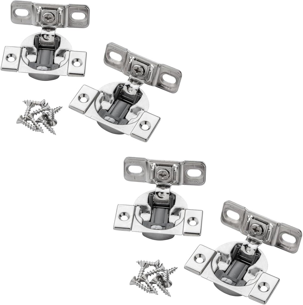 Compact Soft-Close Bluemotion Variable 1-3/8" Overlay Hinge (4 Hinges)