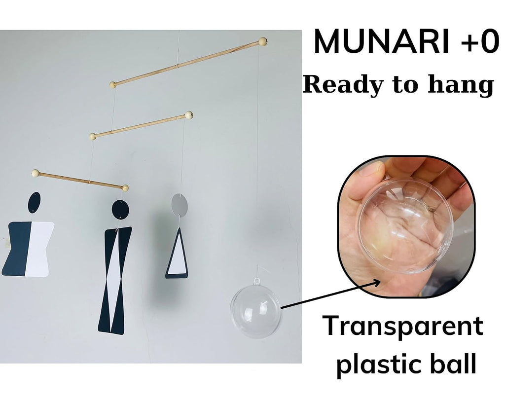 Set of 4 Portable Montessori - Munari, Gobbi, Octahedron, Dancers. Montessori Mobile, Baby Mobile, Hanging Mobile