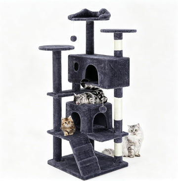 54 Inch Cat Tree Tower with Scratching Posts