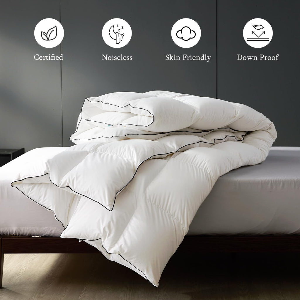 Lightweight Queen Down Comforter for Hot Sleepers & Summer