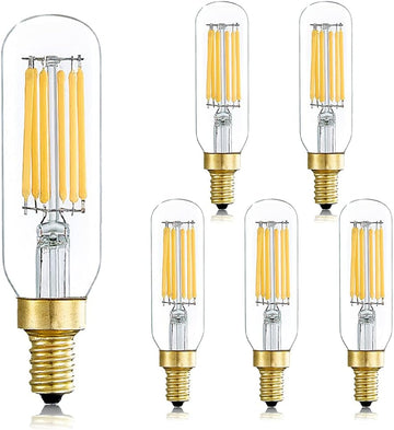 Dimmable T6 led Bulb Daylight White 4000K,6W Equal 60W led Chandelier Light Bulbs, E12 Base Small Edison Vintage Bulb