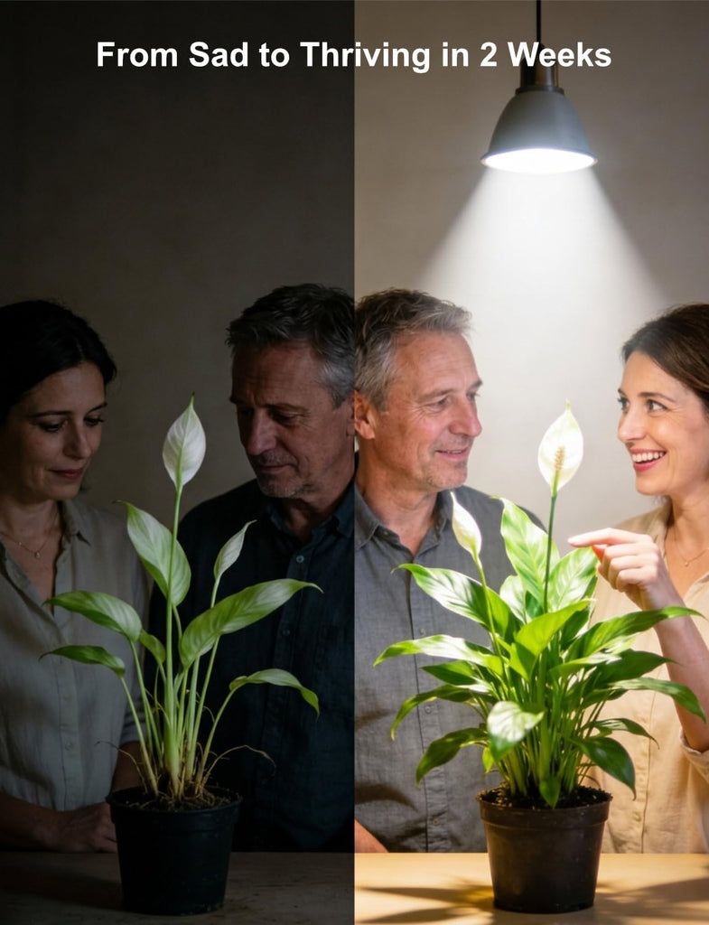 Grow Light Bulb for Indoor Plants - Full Spectrum LED Plant Light, 11W Energy Saving, Low Heat, E26 Base - Ideal