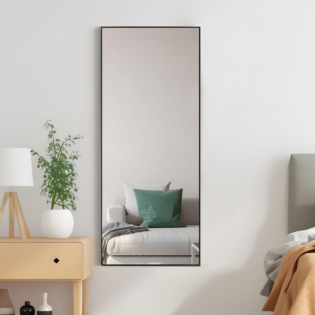 Full Length Floor Mirror 47"x16" Large Rectangle Wall Mirror Hanging or Leaning Against Wall, Dressing and