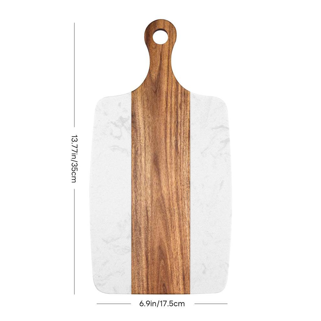 Marble Cutting Board, Charcuterie Board with Handle, Marble chopping board for steak, cheese, hamburgers