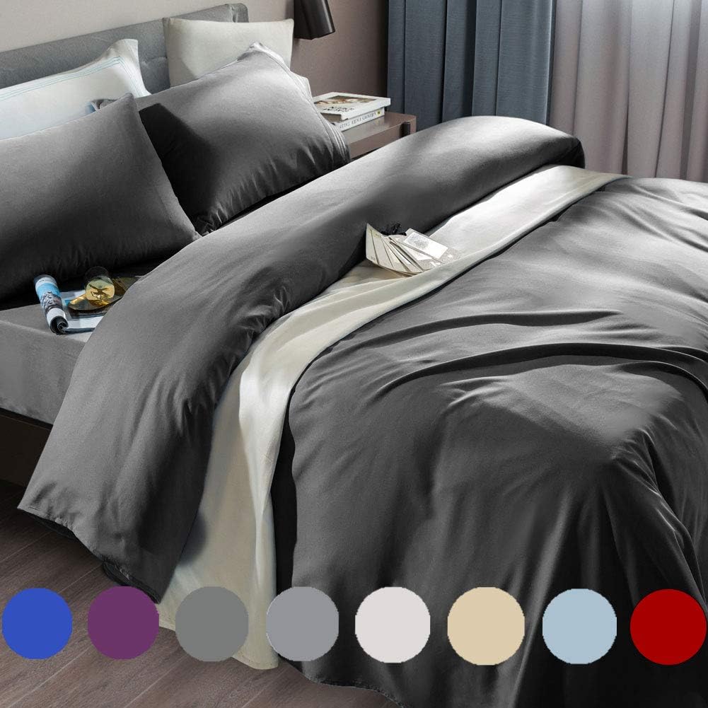 Bed Sheet Set Super Soft Microfiber 1800 Series Luxury Egyptian Sheets Fit 18-24 Inch Deep Pocket Mattress Wrinkle-6