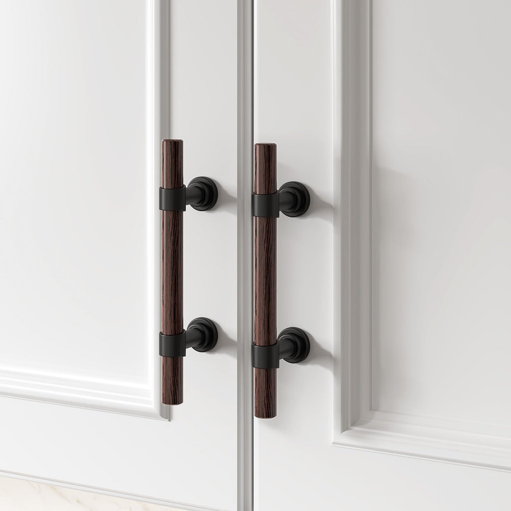 10 Pack 3 Inch Hole Center Wood Cabinet Pulls Black Cabinet Handles