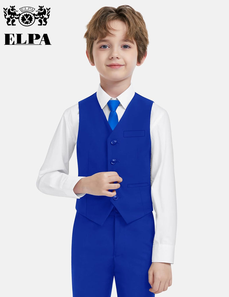Boys' Formal Suit Vest Set with Suspender, Kids Suit for Wedding