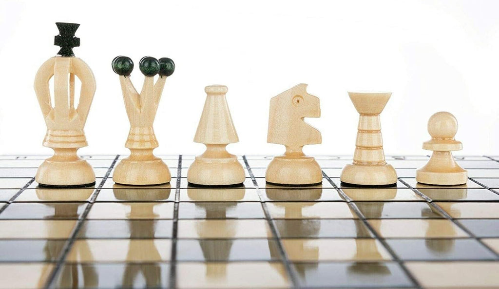 Beautiful Handcrafted Wooden Chess Set with Wooden Board and Handcrafted Chess Pieces - Gift idea Products (12.5''