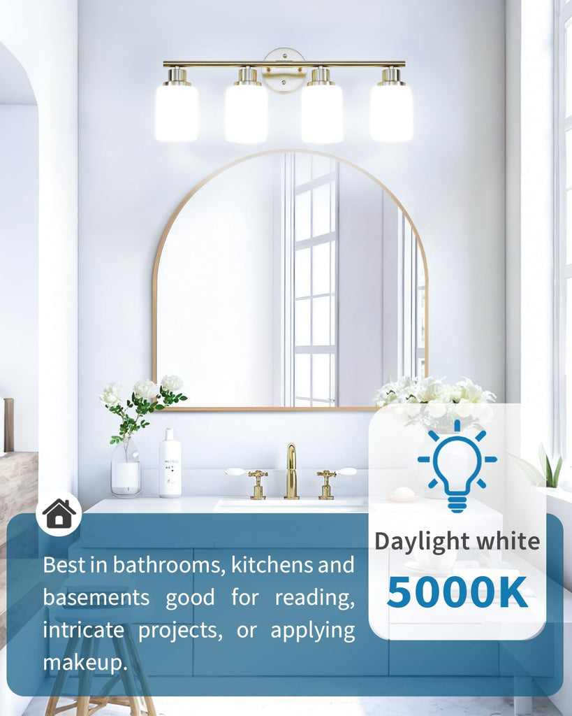 12 Pack LED Light Bulbs, 100 Watt Equivalent A19, 5000K Daylight LED Bulb, 15W Bright White Energy Saving Lightbulbs