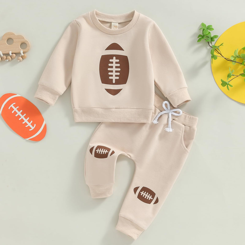 Baby Boy Fall Clothes Set Long Sleeve Crewneck Sweatshirts Pants Cute Infant Newborn Outfits 6 12 18