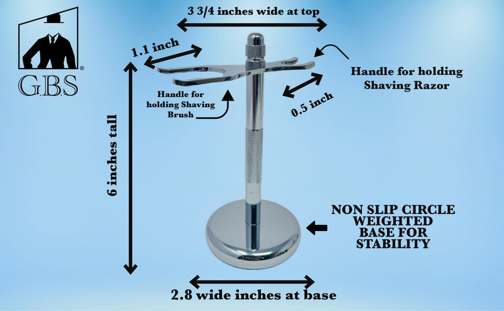 Shaving Gift Set, Long Handle Double Edge Safety Razor, Alum Aftershave Block, Chrome Bowl with Natural Shave Soap