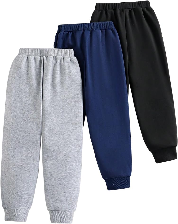 Toddler Boy Pants - 3 Pack Sweatpants Set - Dinosaur Graphic Print Toddler Jogger Pants