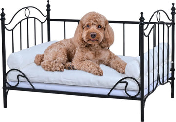Pet Sofa Bed, Cat Bed, Dog Bed, Cat Couch, Pet Couch, Metal Frame and Detached Velvet Cushion, Cool Dog Couch for Small