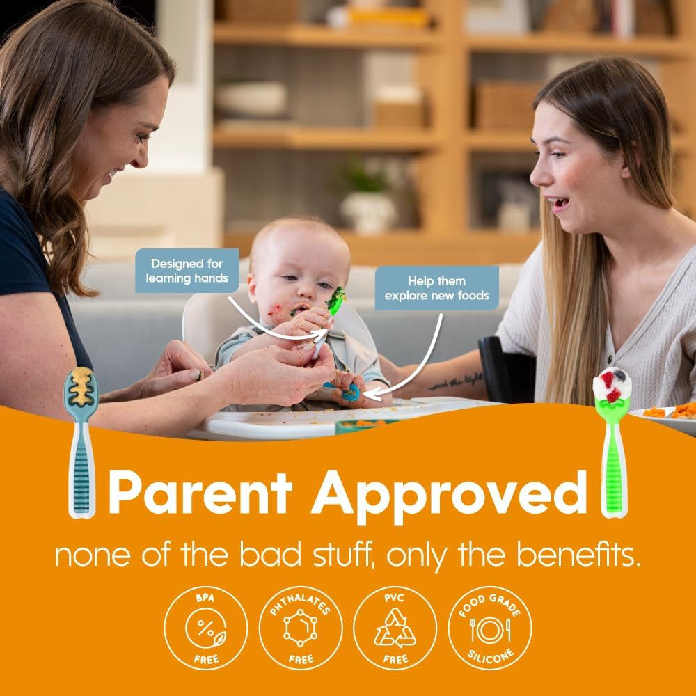 Feeding Littles Baby Spoons 6 Months, Pack Neutrals