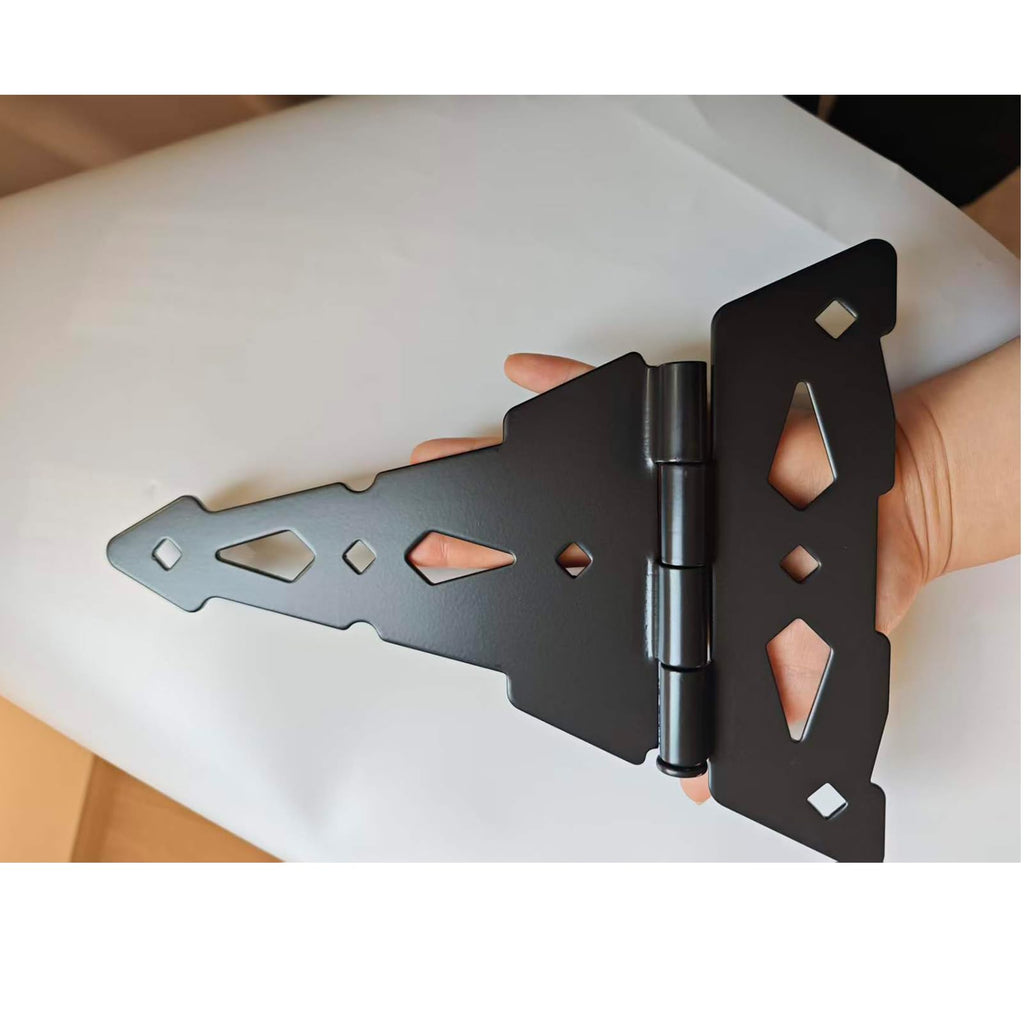 8 Inch Decorative T-Strap Gate Hinges Heavy Duty, 2 Pack