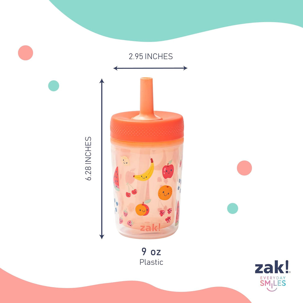 Daisies-Happy Fruit Capri 9oz Leak-Proof Toddler Cups, Pack