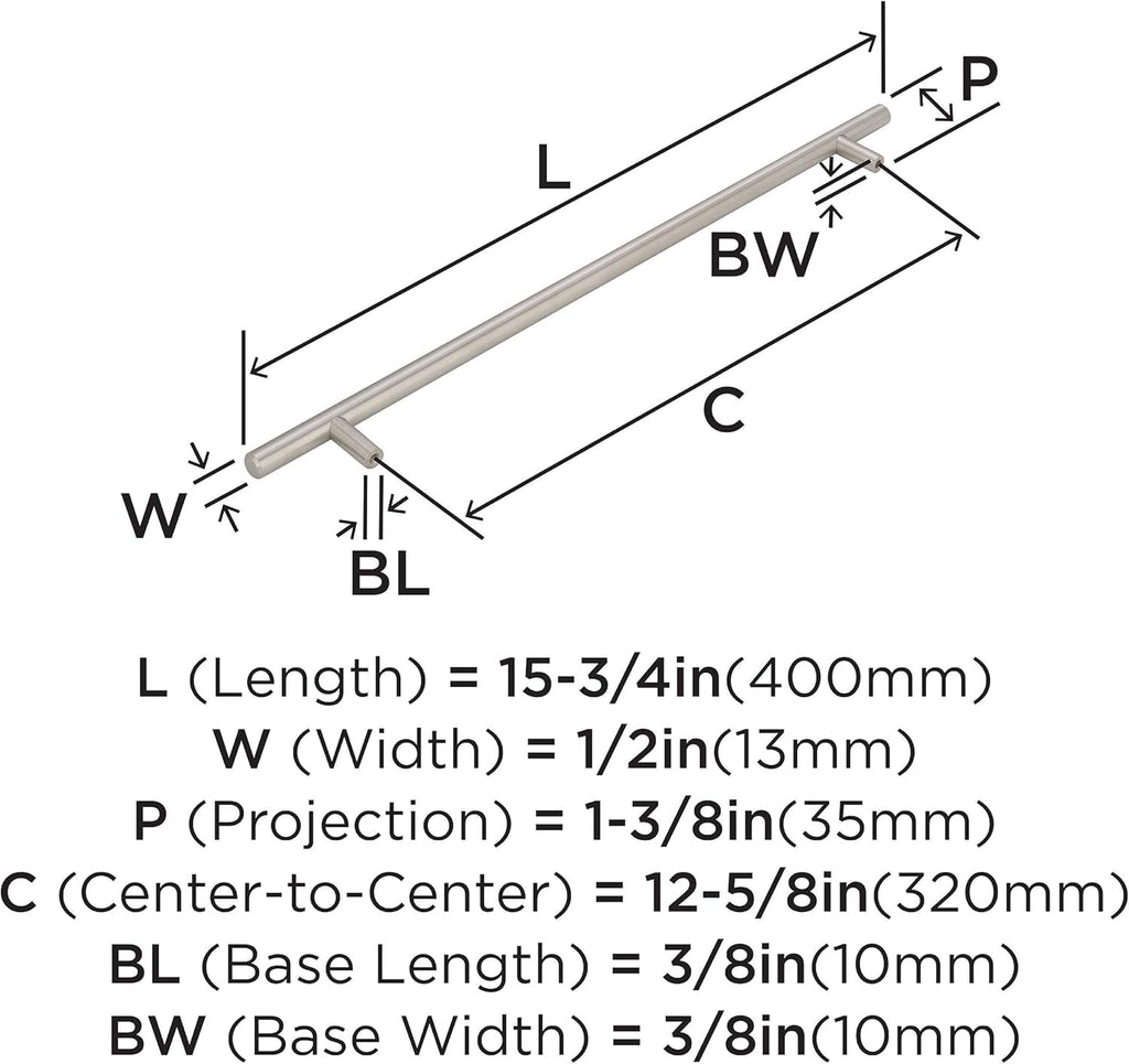 12-5/8" Bar Pulls Stainless Steel Drawer Pull