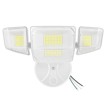 90W Flood Lights Outdoor, Ultra Bright 4-Head LED Security Light with Switch Control, IP66 Waterproof 6500K