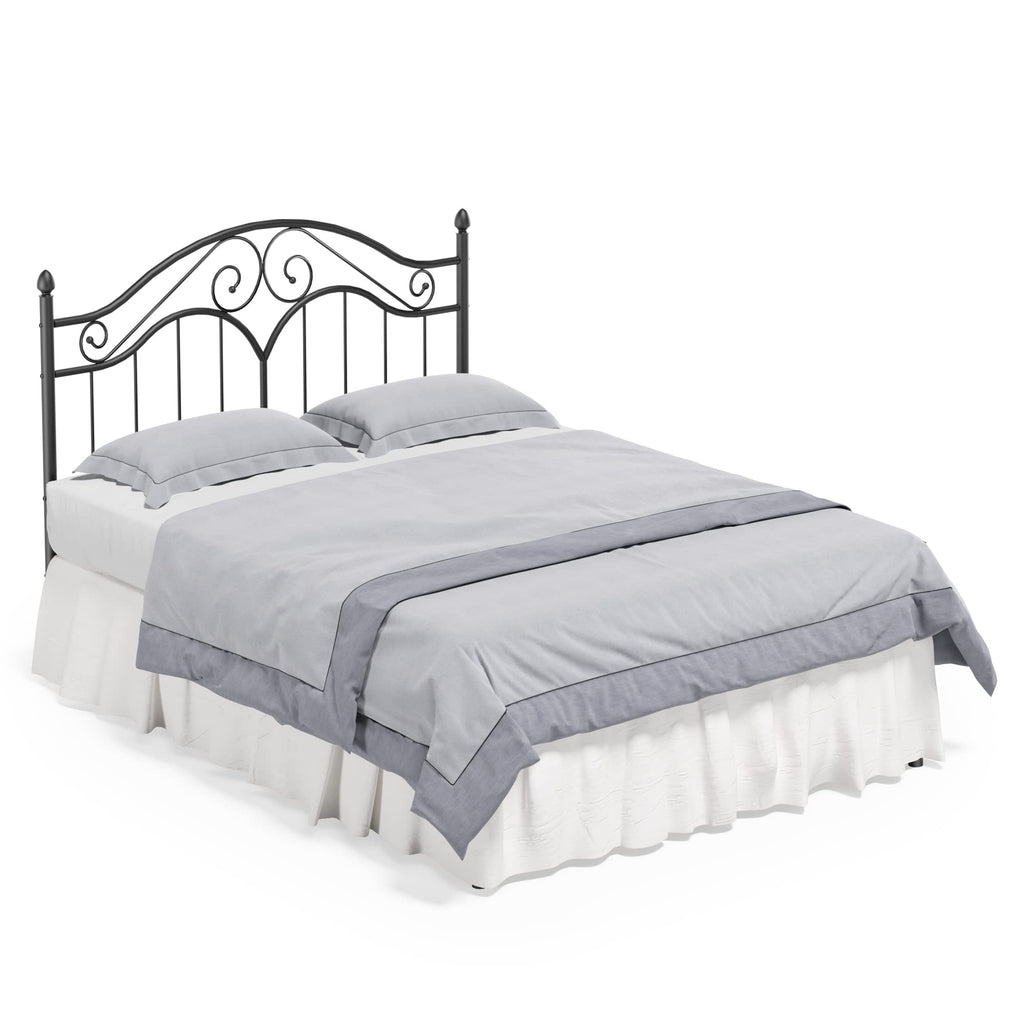 Metal Bed Frame with Vintage Headboard Platform Bed