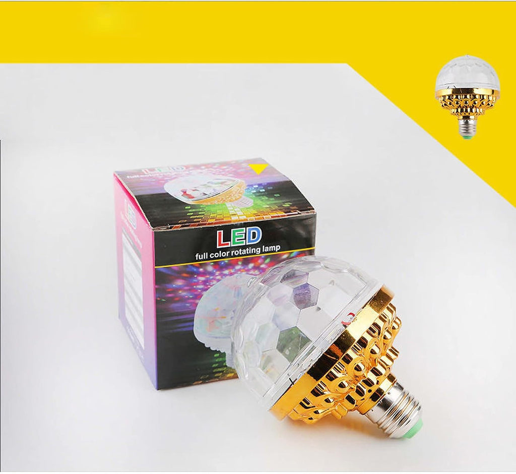 LED Full Color Rotating Lamp, RGB Color Changing Light Bulb with Music Sync for Party Home Nightclub Bar Wedding