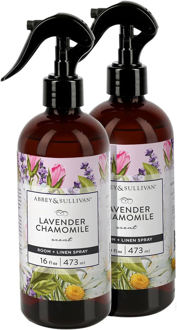 Linen Spray, Lavender Chamomile, Fabric Freshener and Fragrance Room Spray, 16 oz - Set of 2