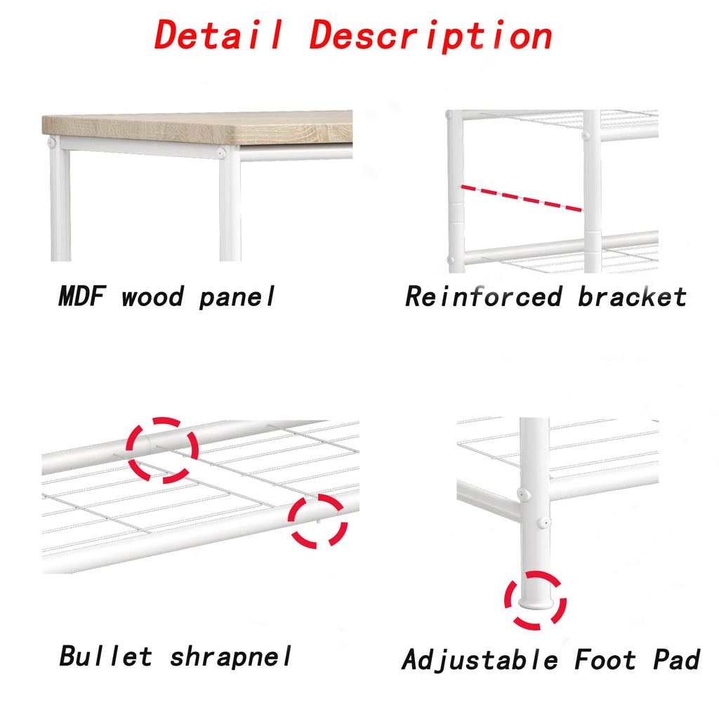 5 Tier Shoe Rack Organizer for Closet Shoe Storage