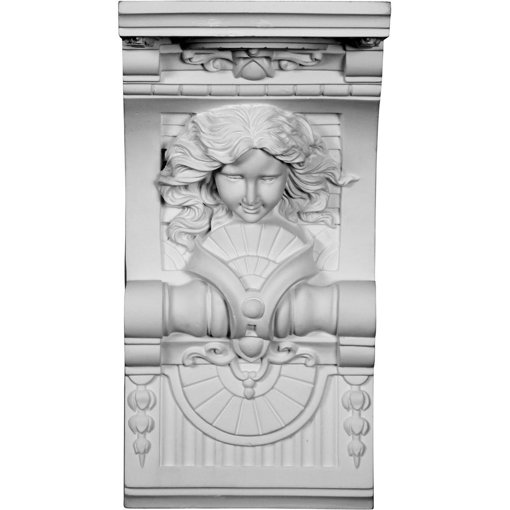 Hestia Corbel, 6" W x 8" D x 12" H, Factory Primed