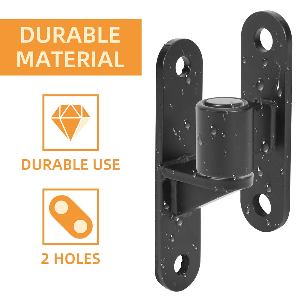 Wall Mount Gate Hinges, 2 Pairs Heavy Duty Fence Gate Hinges 5/8'' Pin Fence Post Hinge Set for Wooden or Concrete