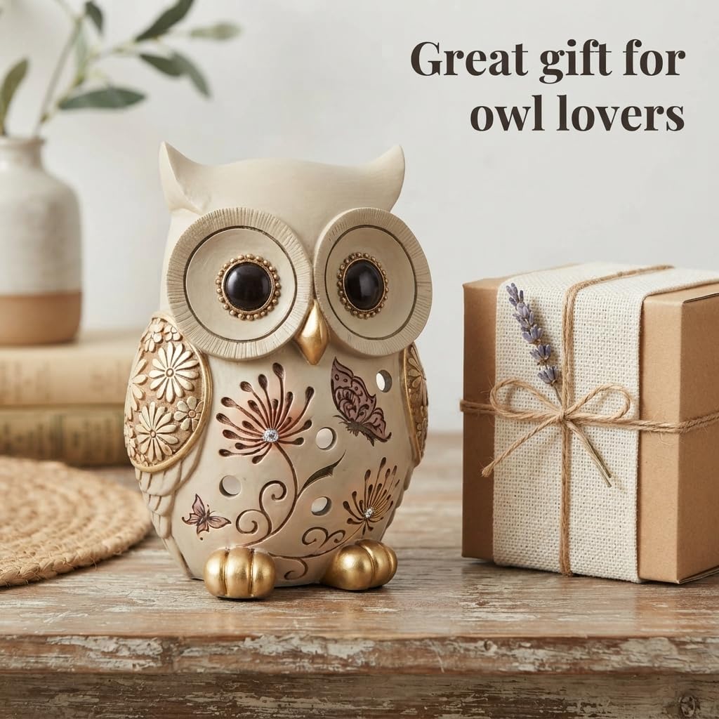 Owl Figurine Decor, Owl Statue and Cute Owl Whimsical Decor