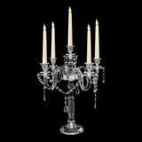 Acrylic Candelabra Centerpieces for Tables, 18.5in Tall 5 Arm Acrylic Candle Holder for Taper LED Candles, Clear