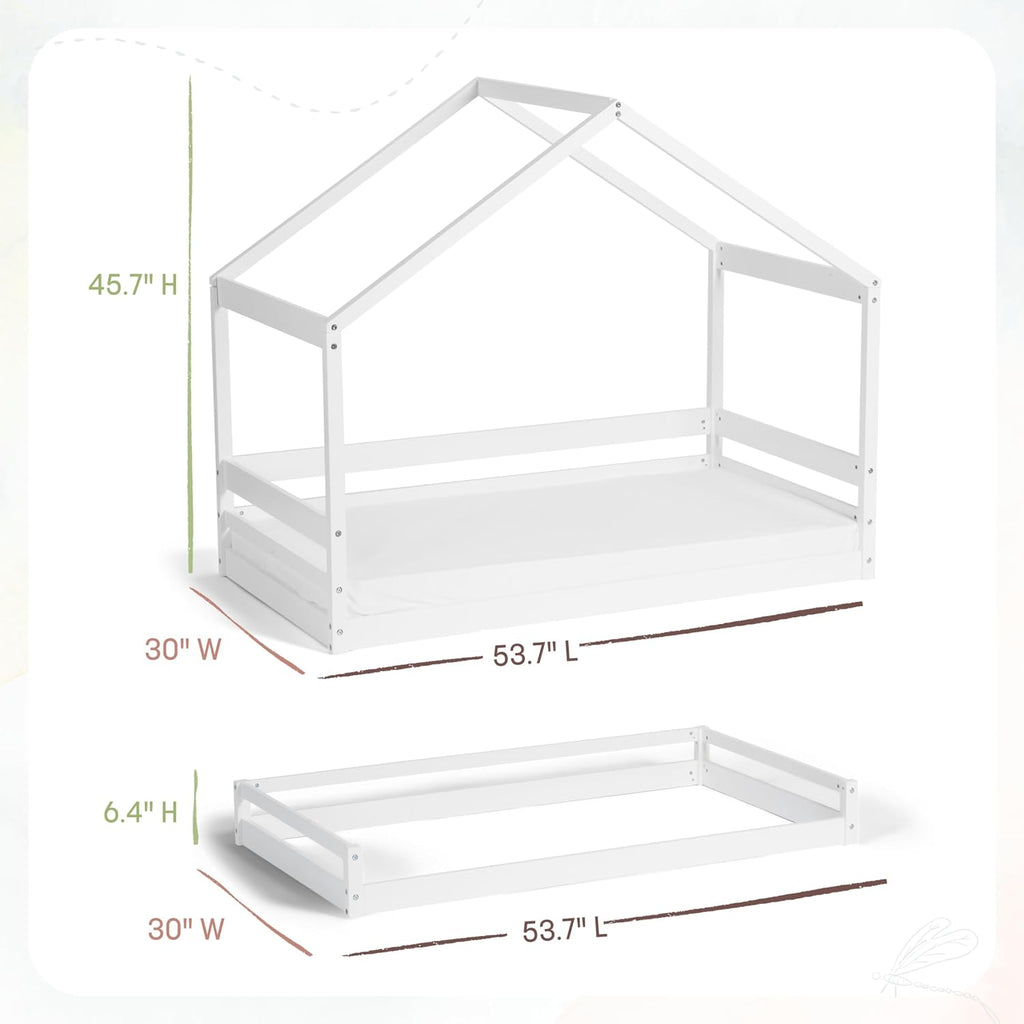 Trellis House Toddler Bed, True White