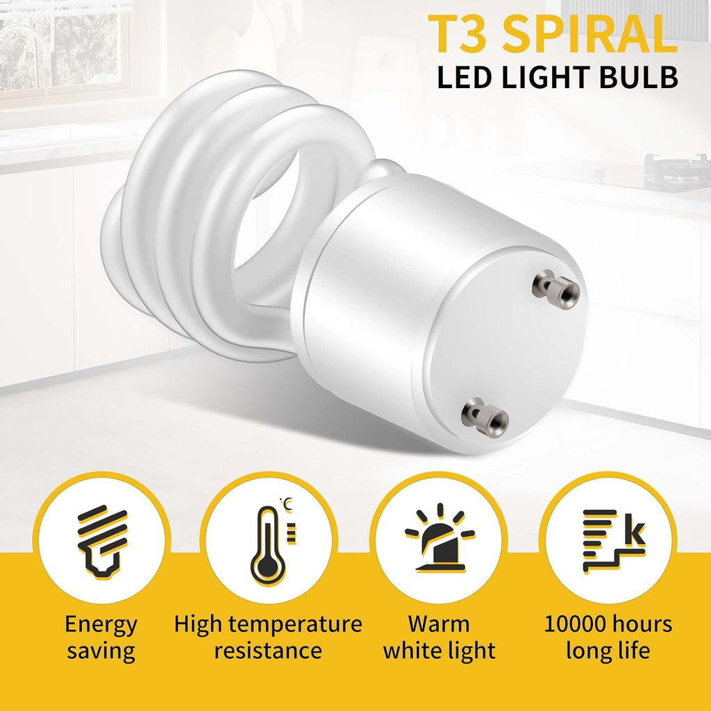 2 Pcs 13W 120v 60Hz GU24 CFL LED Light Bulbs 2 Prong Base T3 3500K