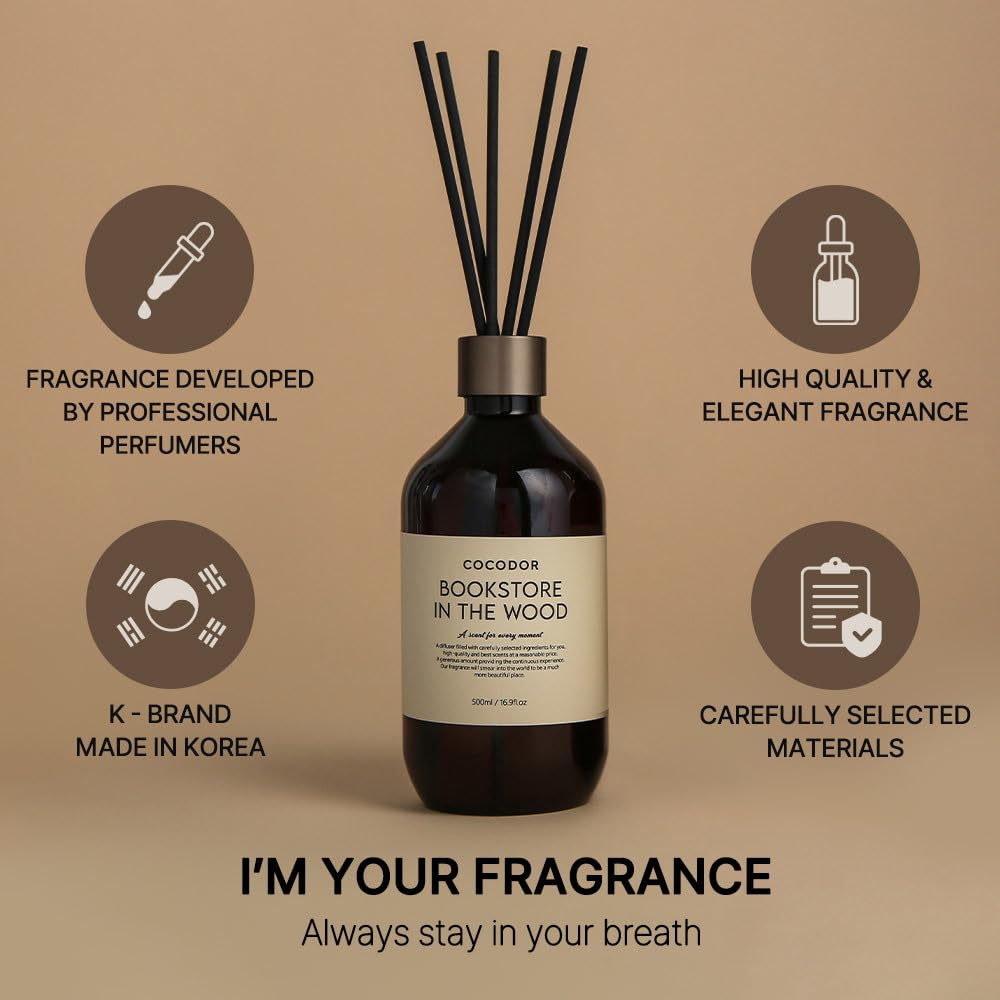Premium Reed Diffuser/Black Cherry /16.9oz /2 Pack/Large Capacity Fragrance Scent Oil Stick Diffuser Set Bathroom