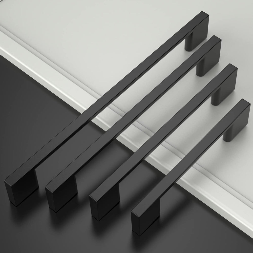20 Pack 7.5 Inch(192mm) Matte Black Kitchen Cabinet Handles, Cabinet Pulls Kitchen Cabinet Hardware for Cupboard