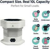 Portable Folding Washing Machine, 12L Mini Washer for Baby Clothes, Underwear, Delicates - Foldable, Quiet