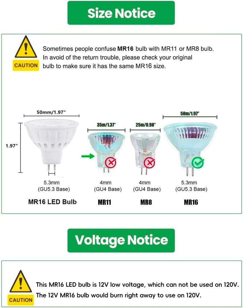 MR16 Color Changing LED Bulbs, MR16 Landscape Light Bulbs 3-Pack